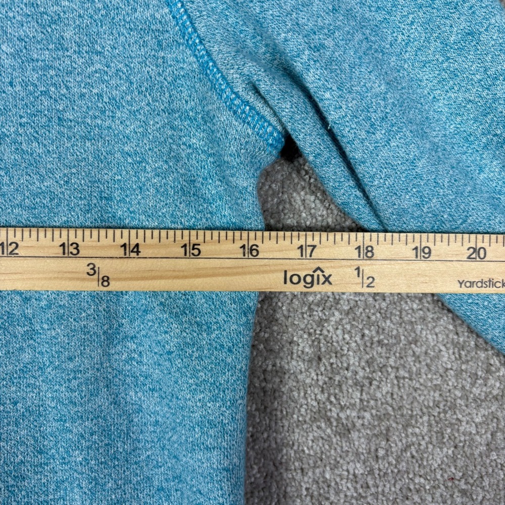 Roxy Womens Turquoise Heather Knit Crossover Hooded Pullover Sweatshirt Medium - Picture 7 of 7